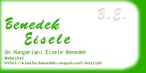 benedek eisele business card